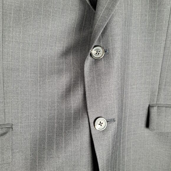 Lauren Ralph Lauren Men's 47R Pinstripe 100% Wool Blazer Sport Coat Jacket - Picture 9 of 16